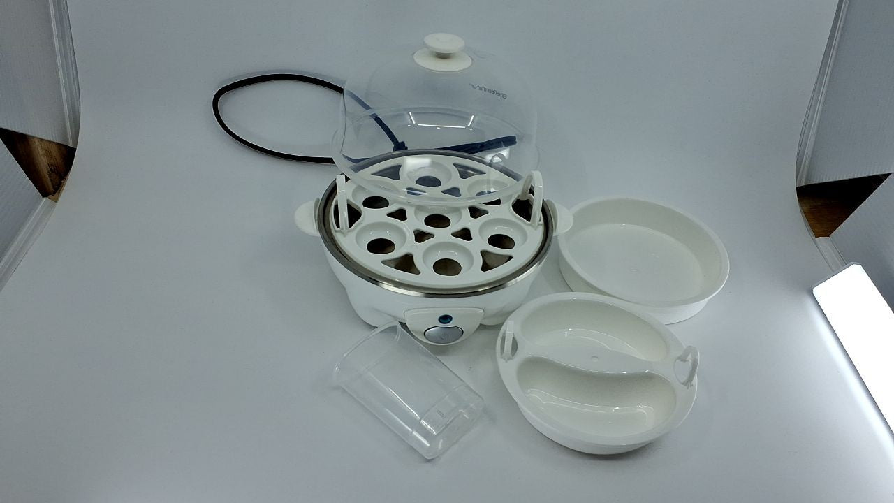 Elite Gourmet EGC-007## 7-Egg Cooker, Poacher & Omelet Maker, White