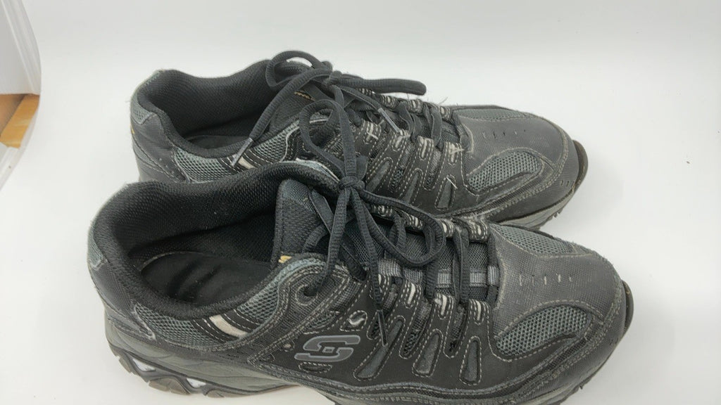 Skechers Mens Afterburn M. Fit Fashion-sneakers, Black/Charcoal, 10 US