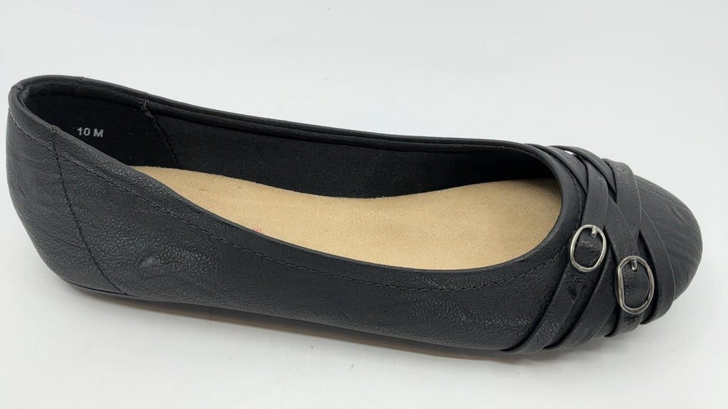 Jellypop Women's Genesis Skimmer Comfort Ballet Flat (Black, 10 Medium)