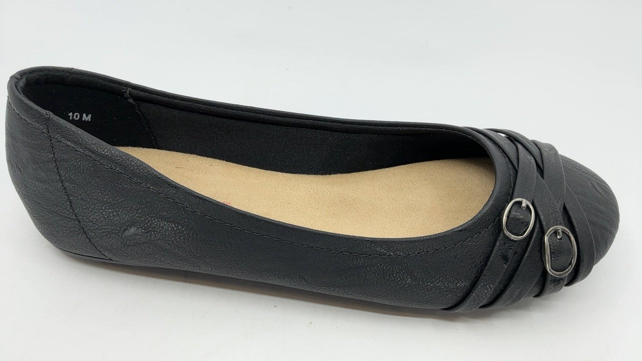 Jellypop Women's Genesis Skimmer Comfort Ballet Flat (Black, 10 Medium)