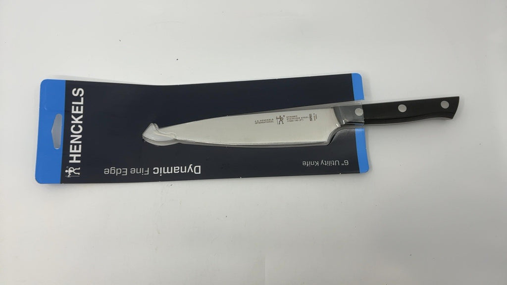 HENCKELS Dynamic 6in Utility Knife, Black/Stainless Steel, German Engineered