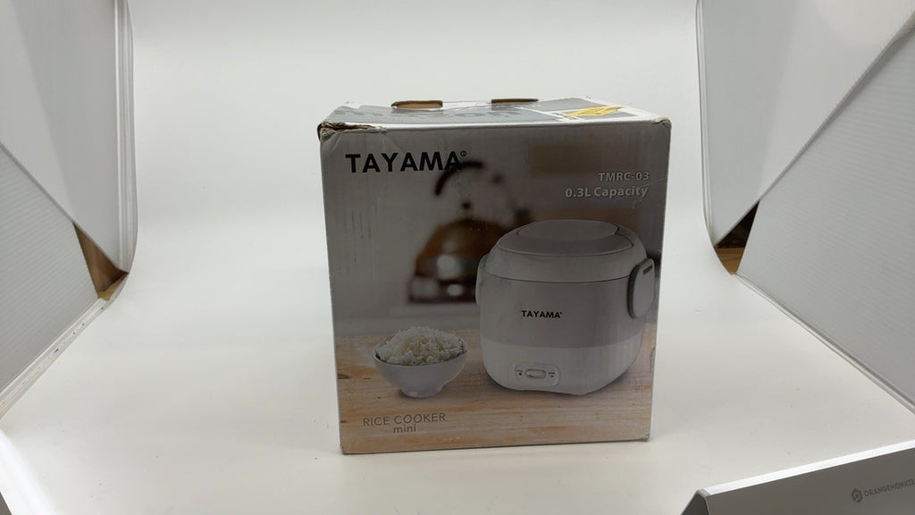Tayama 1.5 Cup Portable Mini Rice Cooker, White (TMRC-03R)