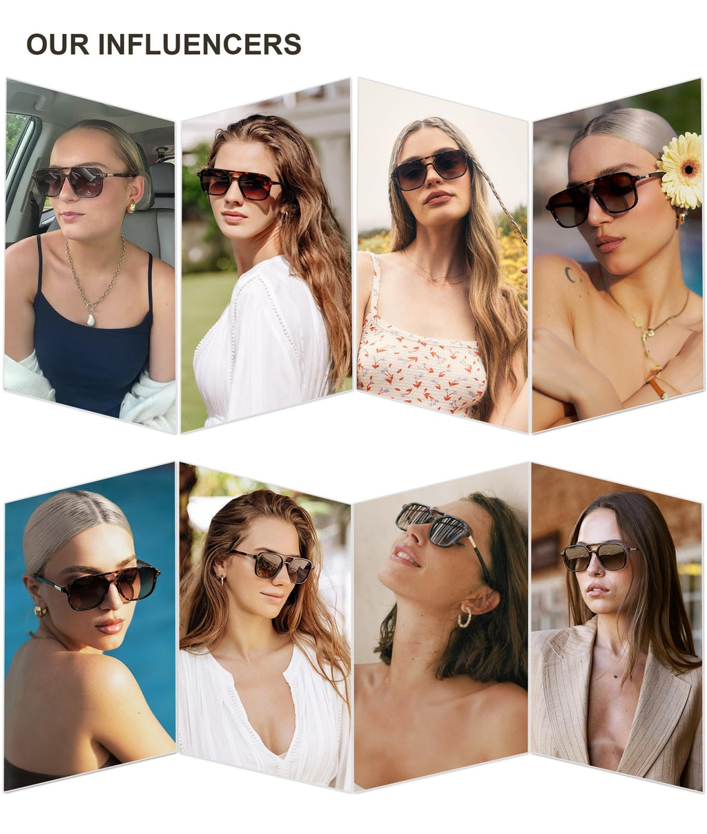 SOJOS SJ2202 Retro Aviator Sunglasses Tortoise Frame UV400 Protection