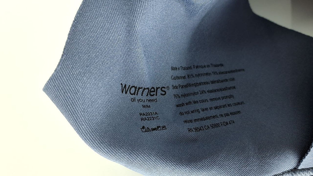 Warner's No Side Effects Wireless Bra, Medium, Storm, Lightly Lined