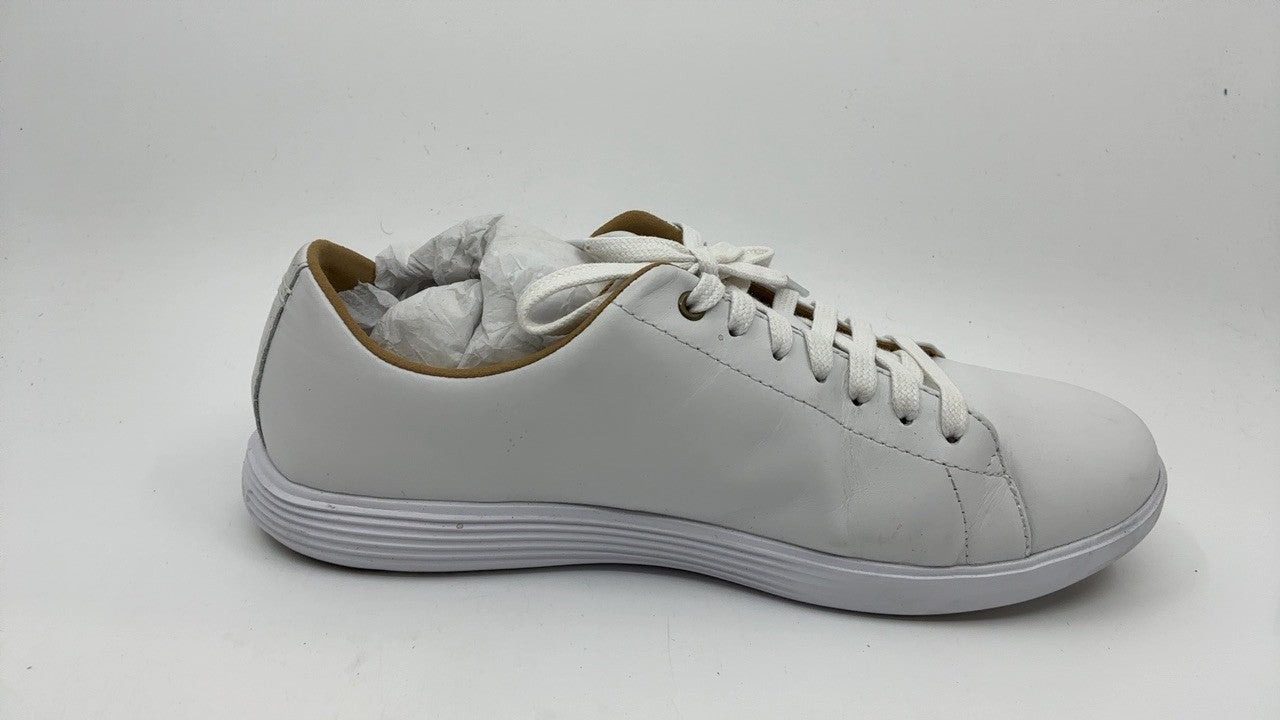 Cole Haan Women's Leather Sneakers, Grand Crosscourt II, 8.5W, White