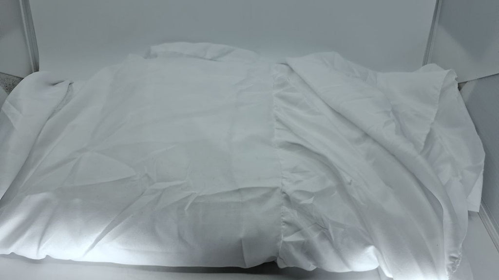 Curtainworks Flounced Ruffle Rod Pocket one Curtain Panel, 63 in, White