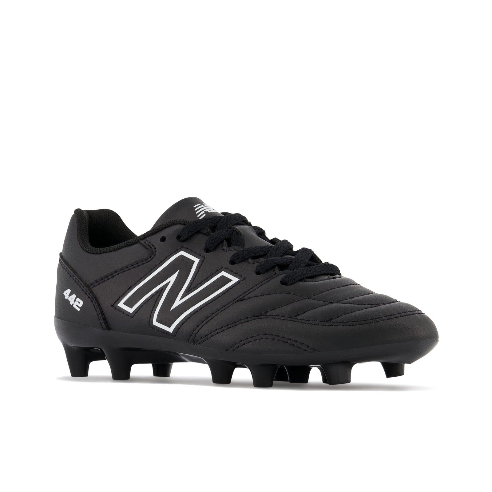 New Balance 442 V2 Academy Junior Soccer Shoes Black/White Size 2 Little Kid