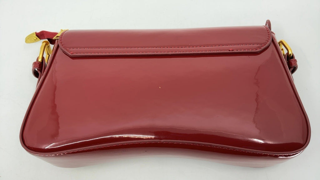 Small Red Tote Bag -  Red Y2K PU Leather Shoulder Bag w/ Adjustable Straps