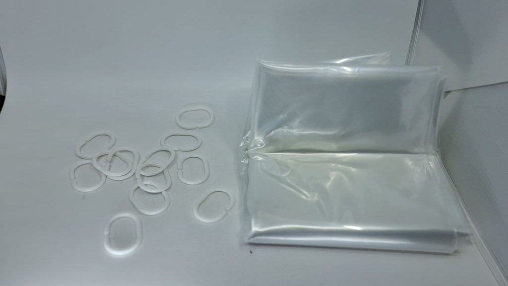 Clear 72x72 in PEVA Shower Curtain Liner w/ Metal Grommets