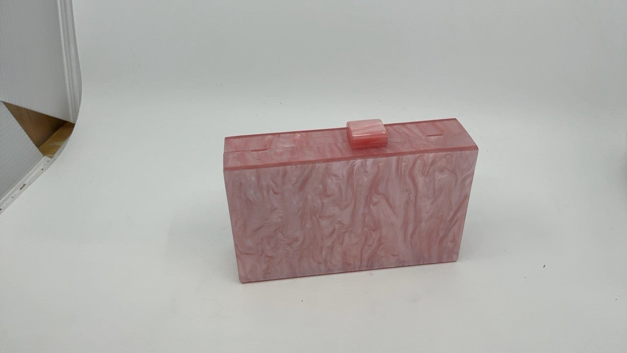 Stylish Pink Clutch w/ Beaded & Pearl Details, Perfect for Special Occasions