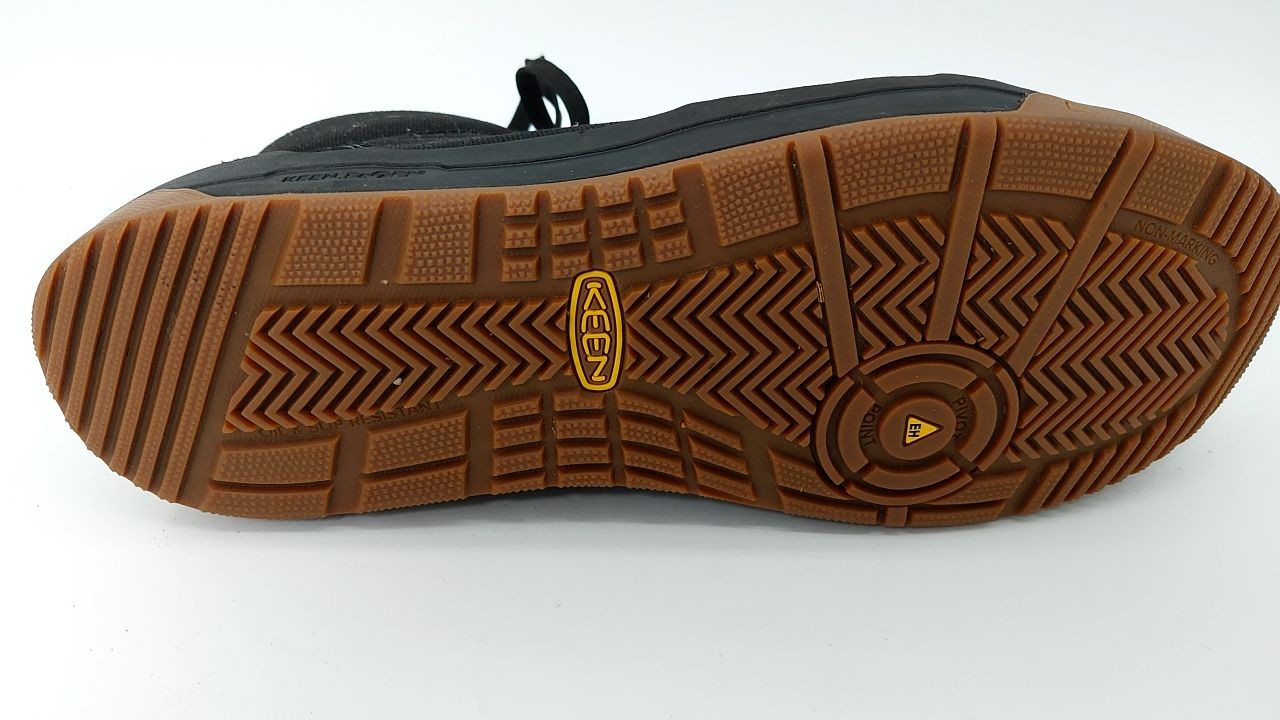 Men's KEEN Kenton Mid Top Sneakers Black/Gum Composite Toe 11.5