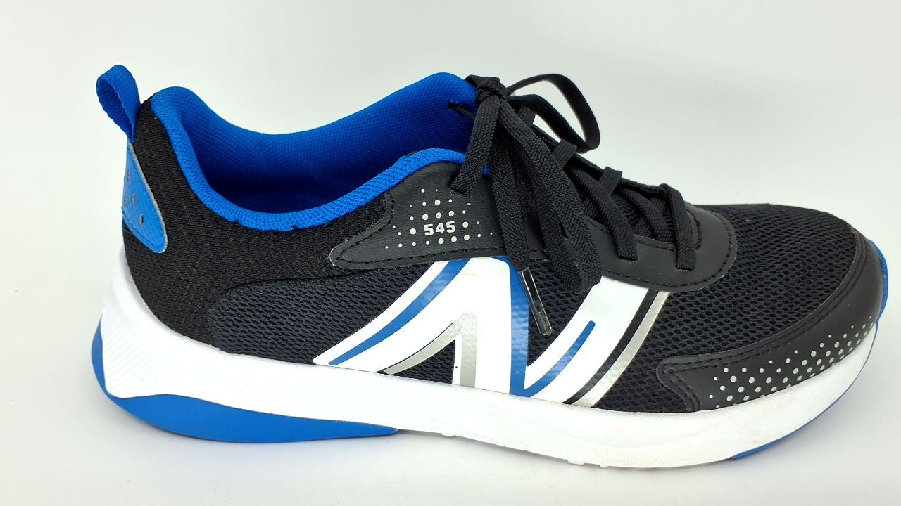 New Balance Kids' Dynasoft 545 V1 Lace-Up Running Shoe, 4.5 M, Black/Blue