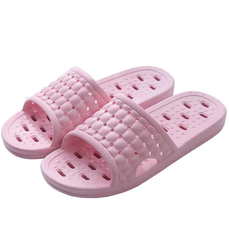 Casual Pink Shower Slides, Quick Dry, Non-Slip, Size 7.5-8W/6.5-7M