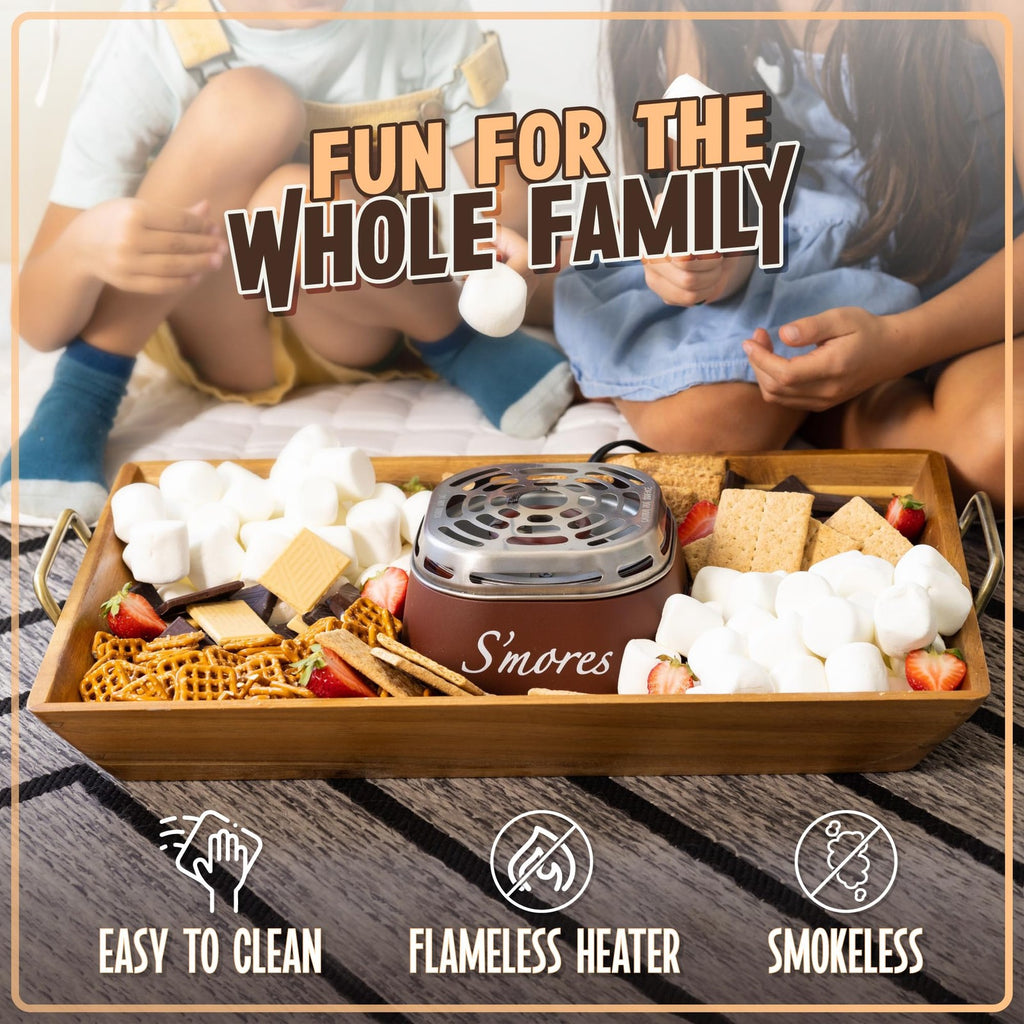 Brown Electric S'mores Maker - Indoor Kit w/ 4 Trays & Roasting Sticks