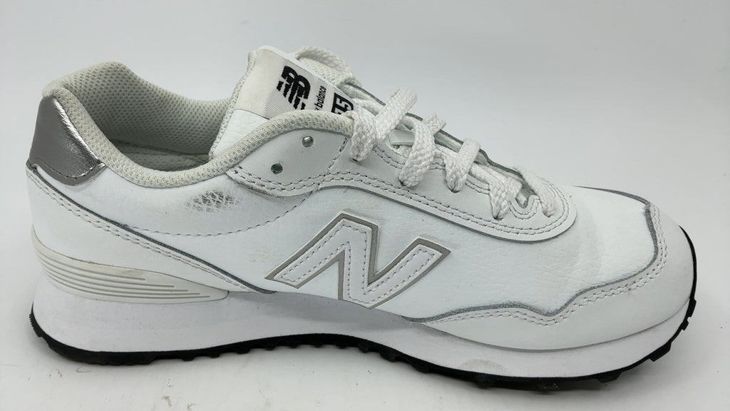 New Balance Women's 515 V3 Sneaker, White/Silver, 8 W