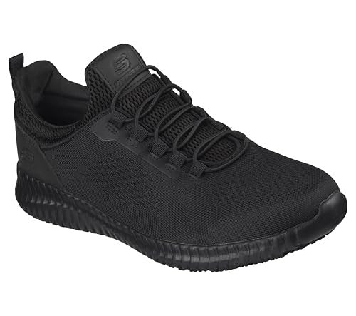 SKECHERS Work Cessnock Men's Shoes Black : 9.5 EE - Wide, Textile