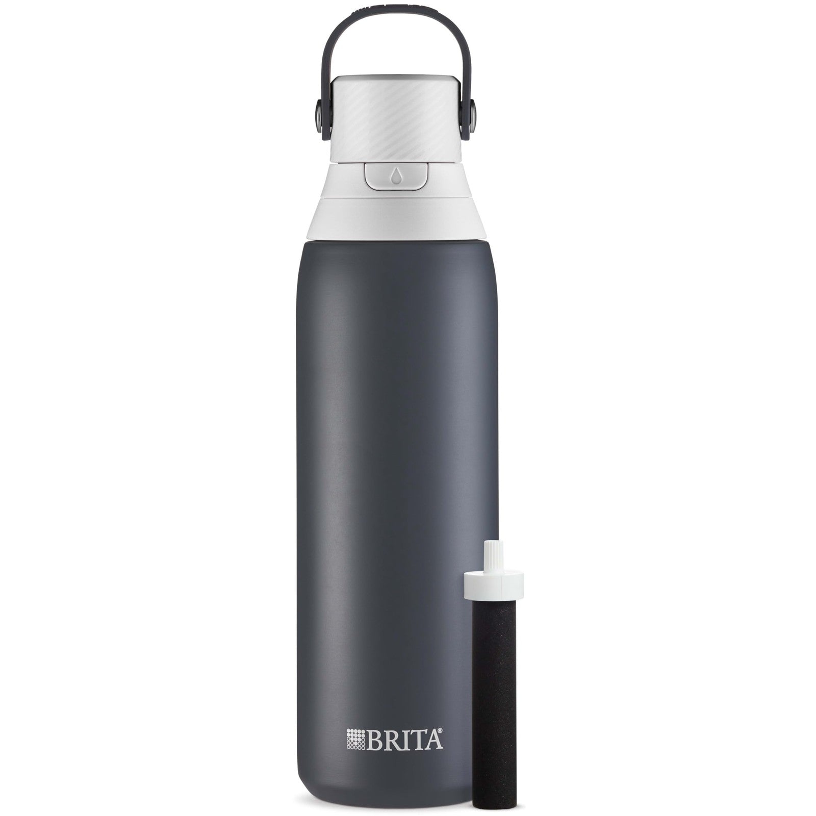 Brita Insulated Water Bottle 20 Oz, BPA-Free, Replaces 300 Plastic Bottles