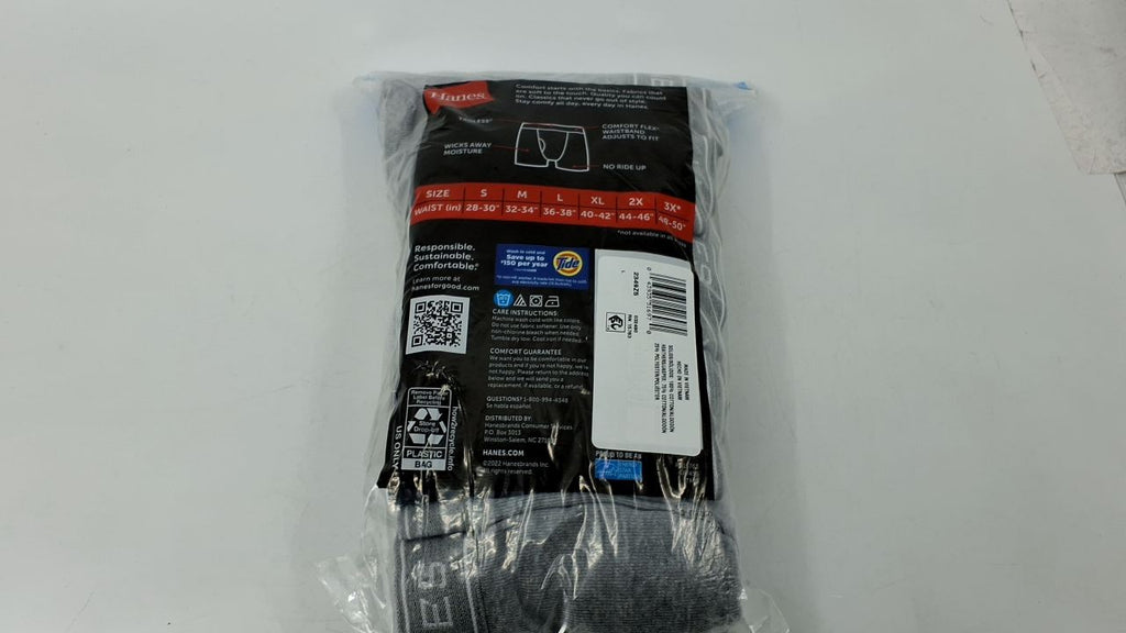 Hanes Men's Cool Dri Boxer Briefs, Moisture-Wicking, 5 Pack, Large