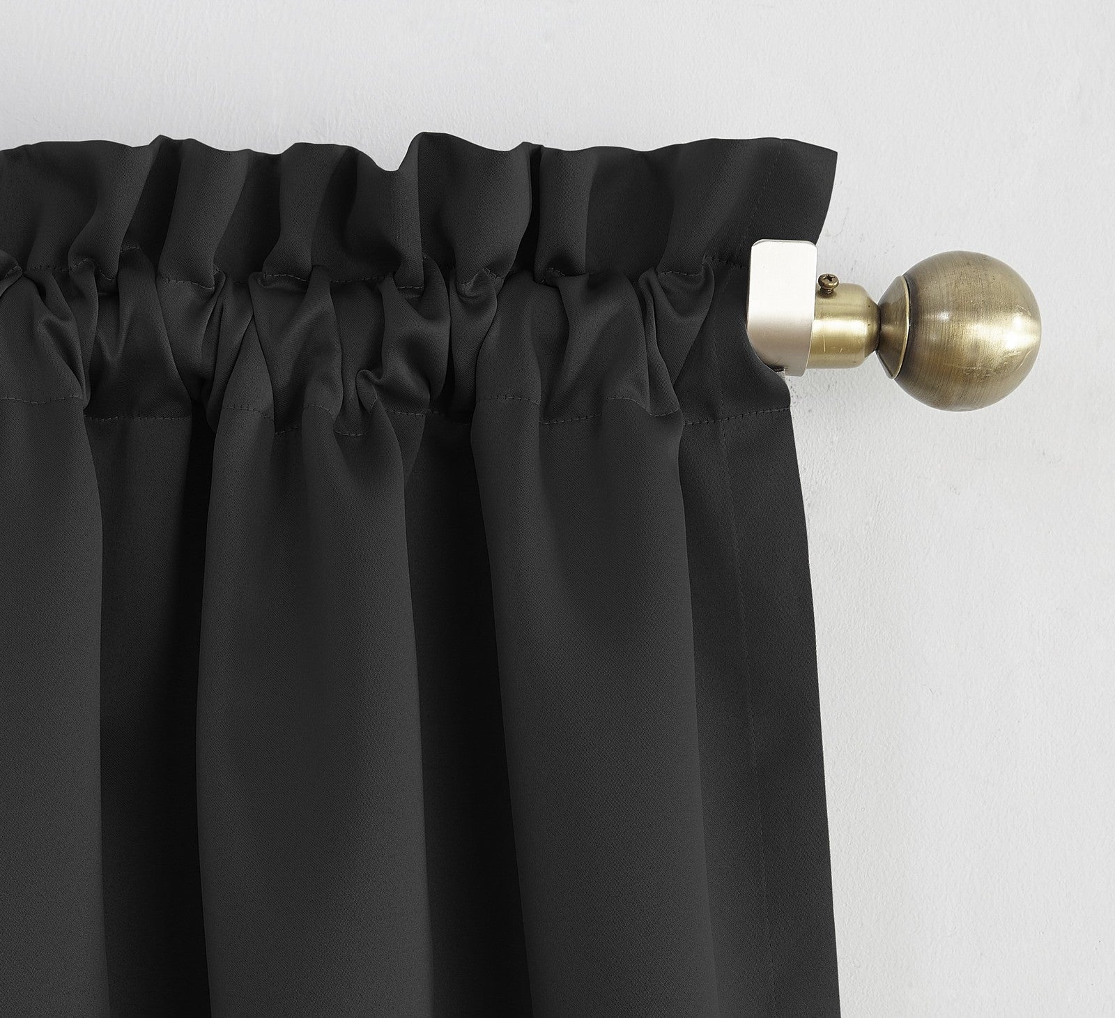 Sun Zero Easton Blackout Curtain Panel 40x63 in Black Polyester