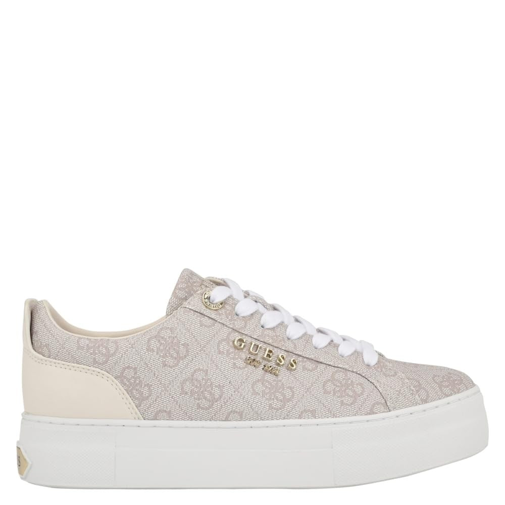 Guess Women's GENZA Sneaker, Dove 150, 8M