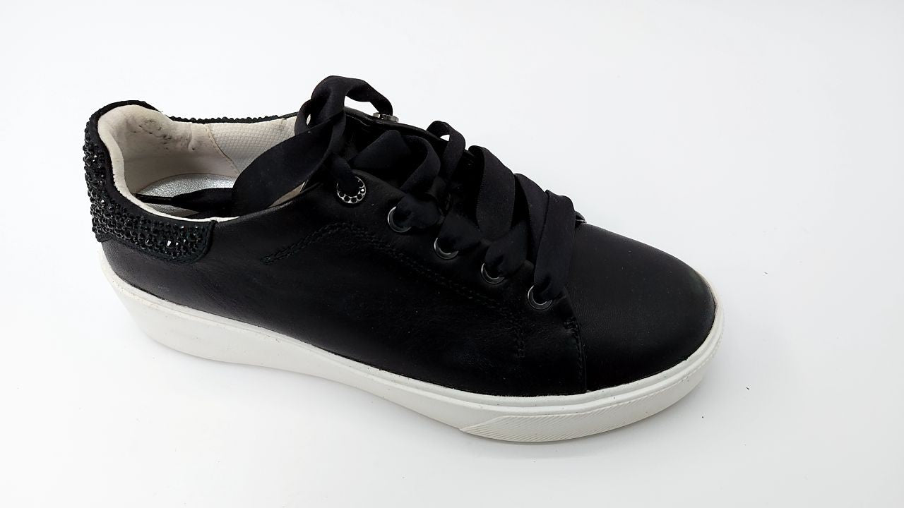 Naturalizer Womens Morrison Bliss Sparkle Detail Fashion Sneaker Black Leather 7