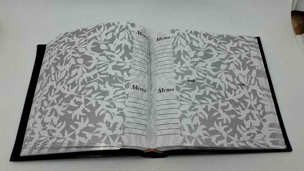 Cursive Memories Photo Album, 160 4x6, Black Faux Leather Cover