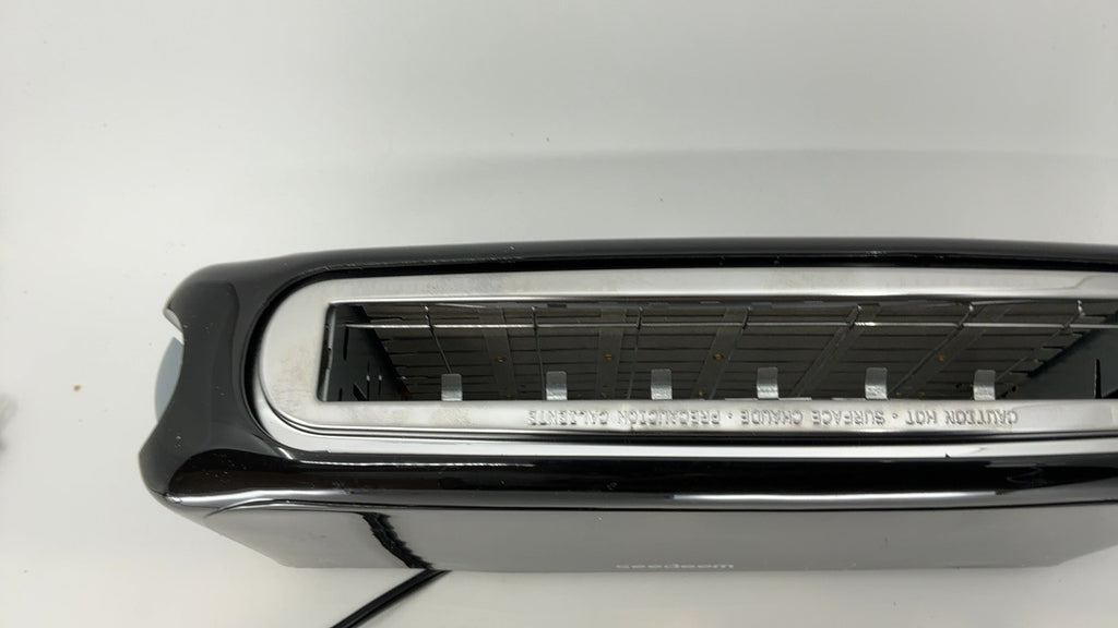 2 Slice Toaster, 10" Long Slot, Black, Cancel/Reheat/Defrost Function