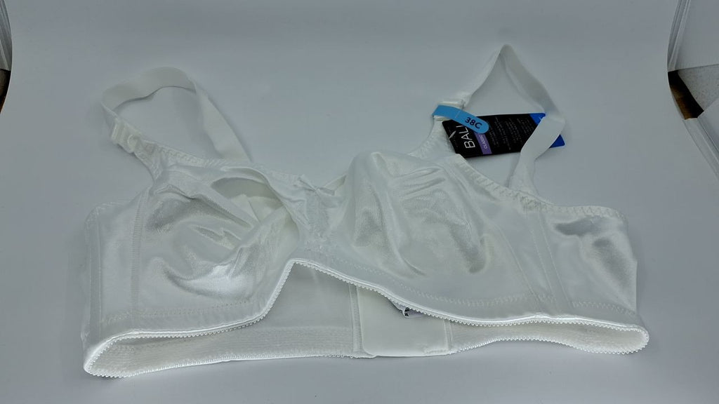 Bali Women's Double Support Wire-Free Bra, White, 38C