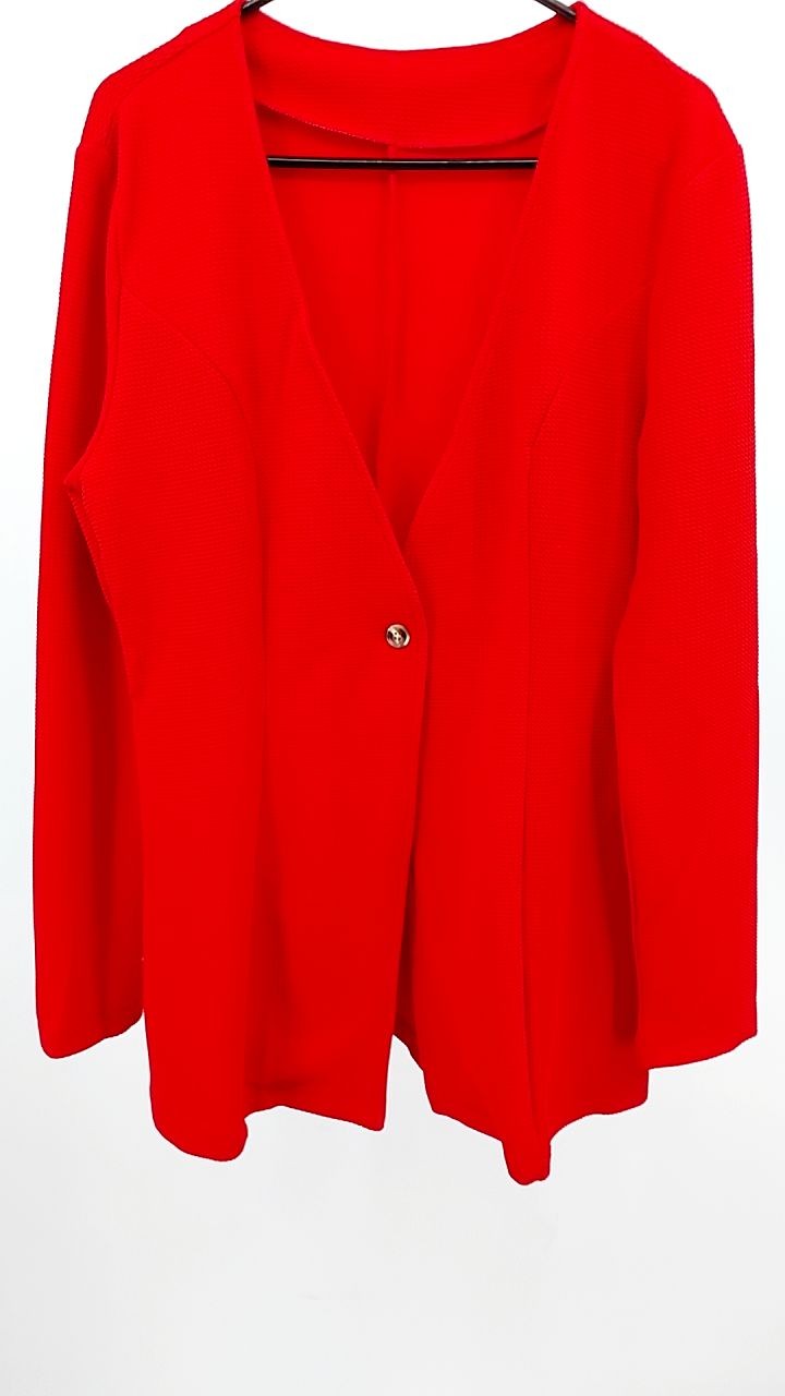 One Button Long Sleeve Blazer