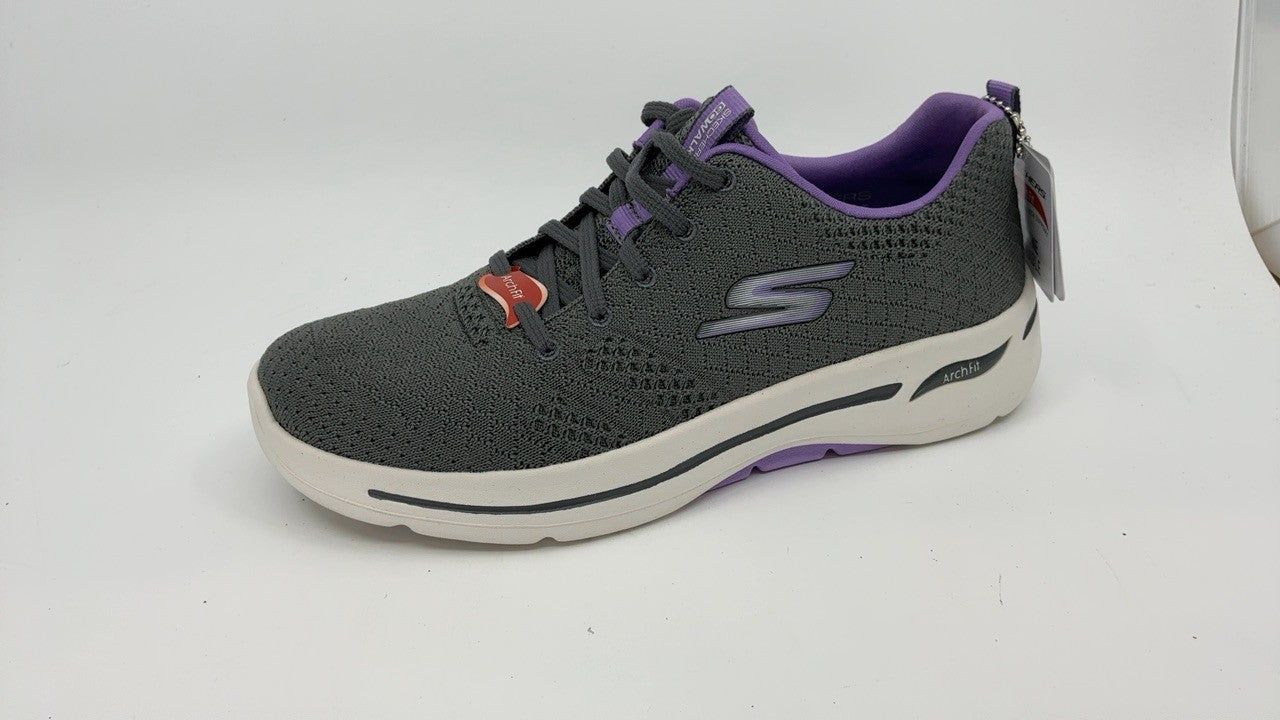 Skechers Women's Go Walk Arch Fit Unify, Gray/Lavender, 8.5