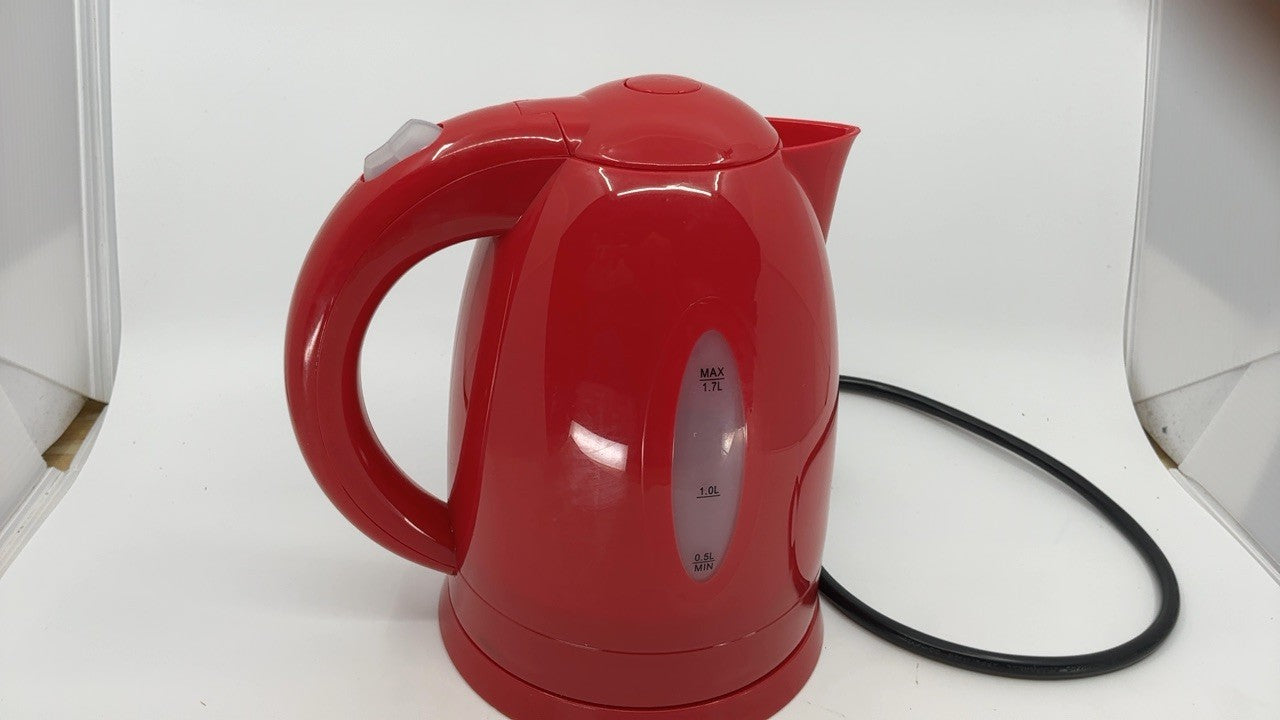 OVENTE Red Electric Kettle 1.7L Fast Boiling w/ Auto Shut-Off Feature