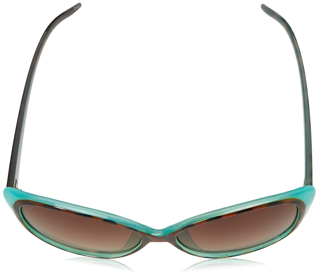 Jessica Simpson Women's Cat Eye Sunglasses, UV400, 56mm, Animal & Blue