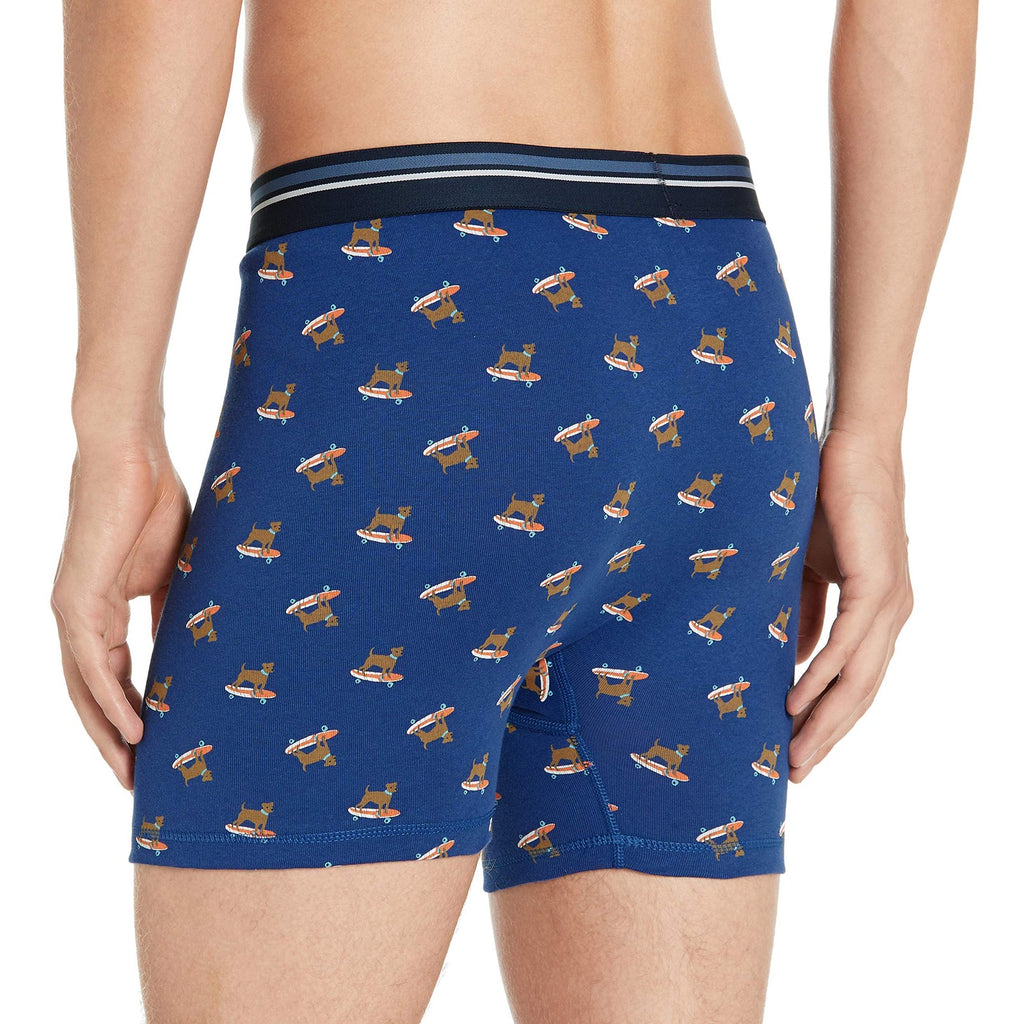 5-Pack Men's Boxer Briefs, Comfortable Cotton, Medium, Anchor/Dog Print
