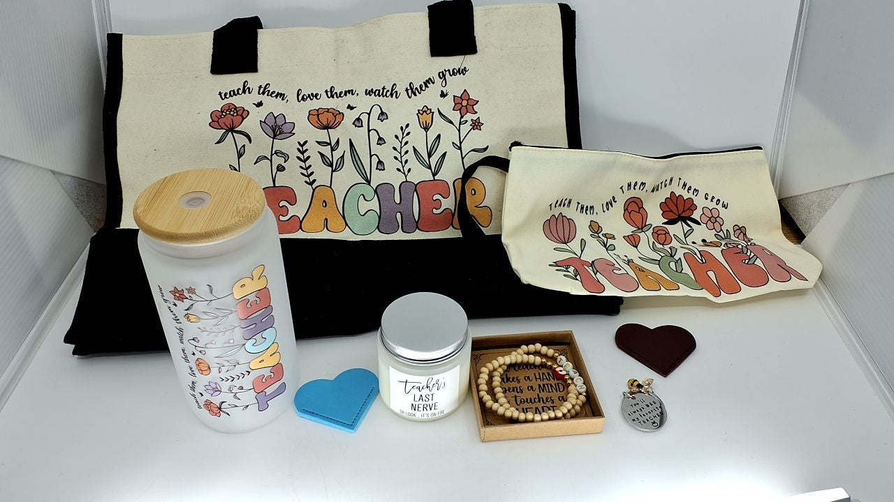 Teacher Retirement Gift Set, Tote Bag & Accessories for Women