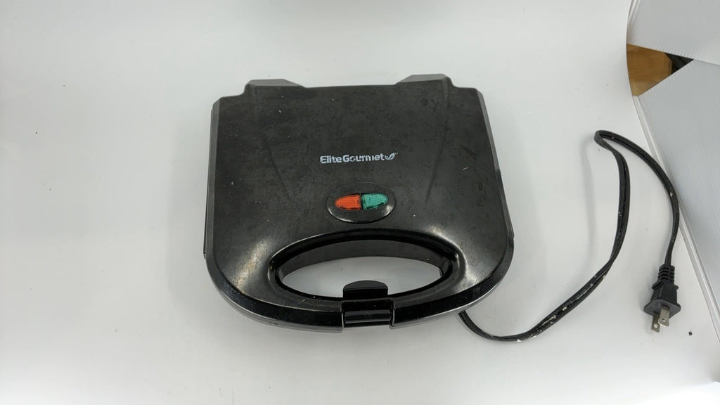 Black Nonstick Belgian Waffle Maker, 2 Slice, Compact Design