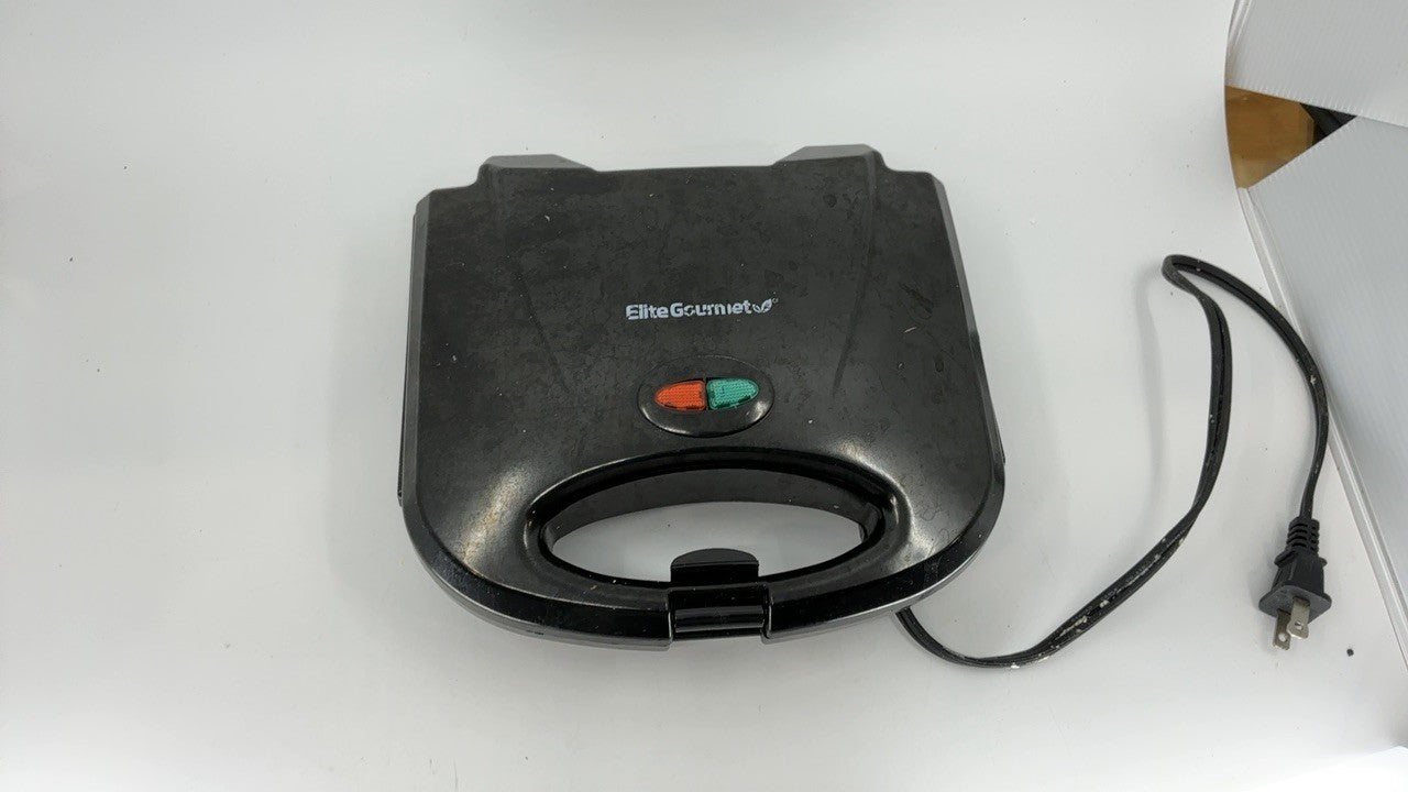 Black Nonstick Belgian Waffle Maker, 2 Slice, Compact Design