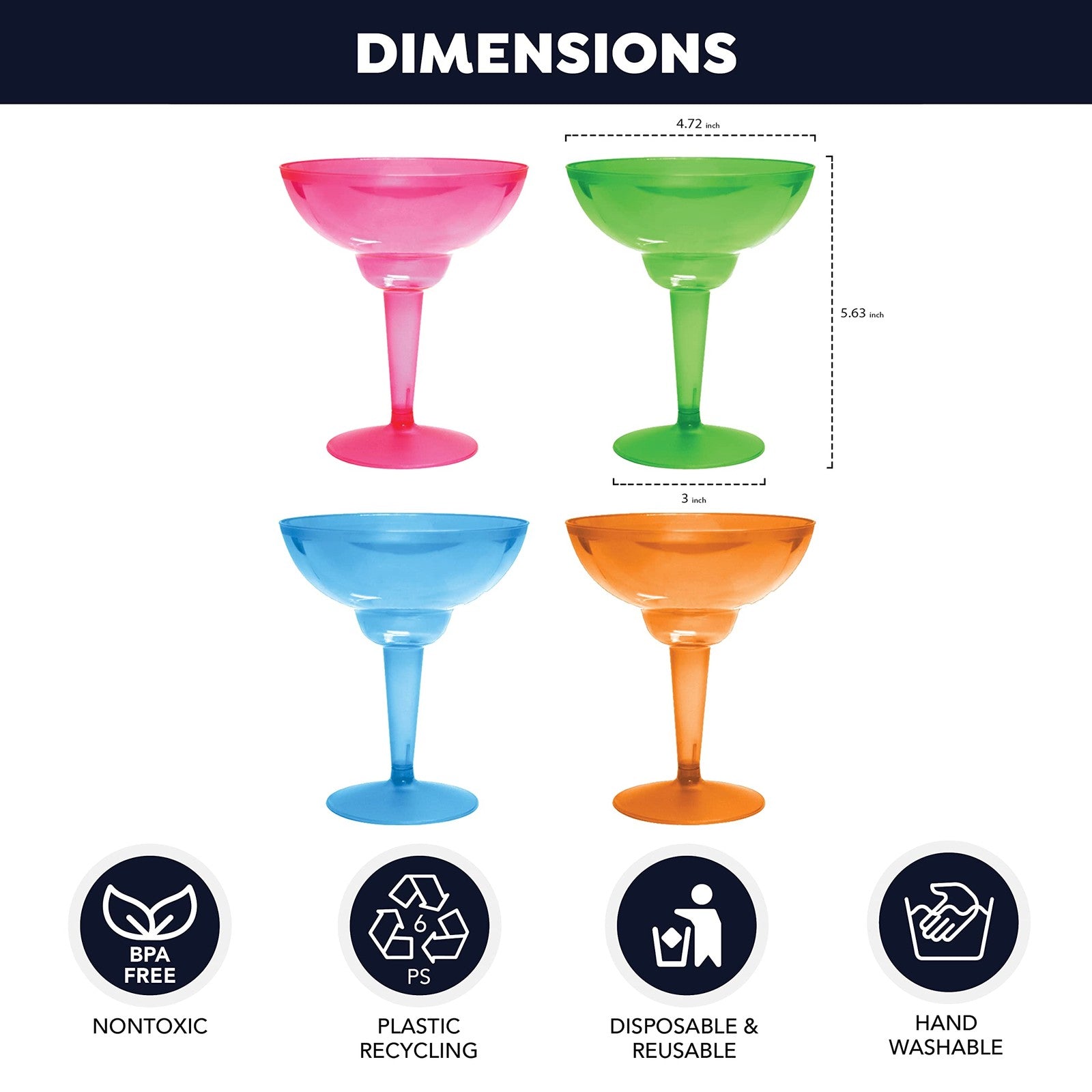 Cup Margarita Neonate 12ct