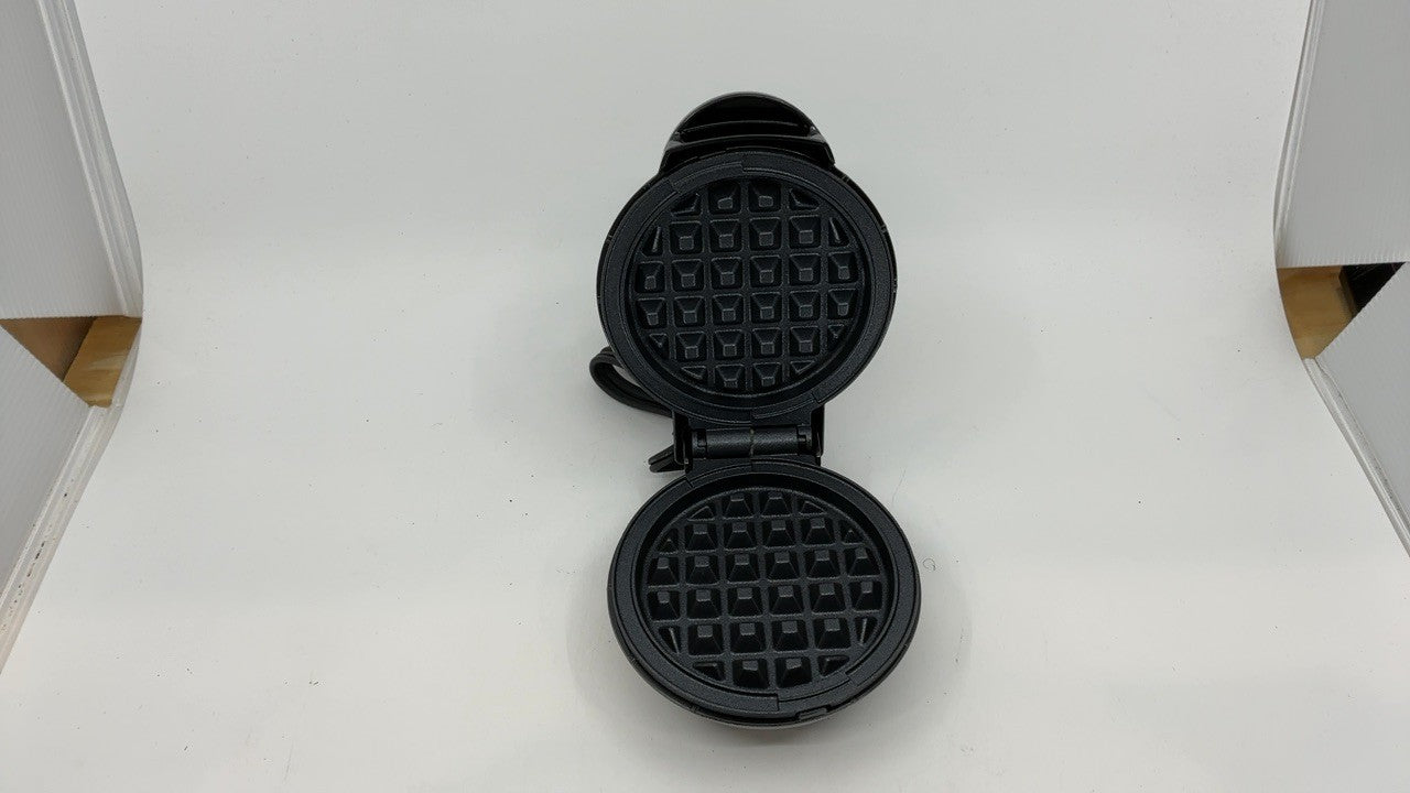 DASH Mini Waffle Maker 4in Nonstick Black Waffle Iron w/ Recipe Guide