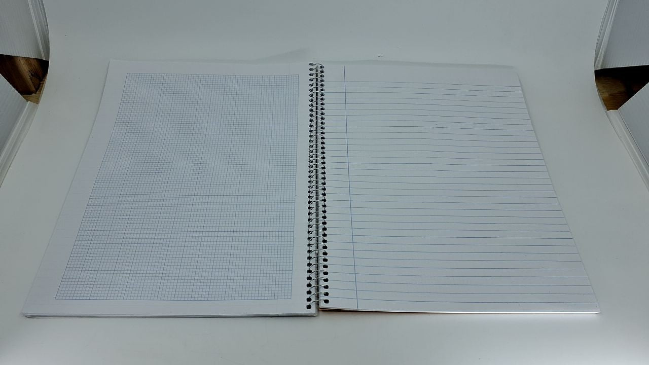 Quadrille Rule Notebook 11x8.5in, 60 Sheets, White Cover, Heavyweight