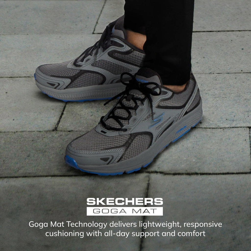 Skechers Men's 11 GOrun Consistent Running & Walking Shoe, Charcoal/Blue