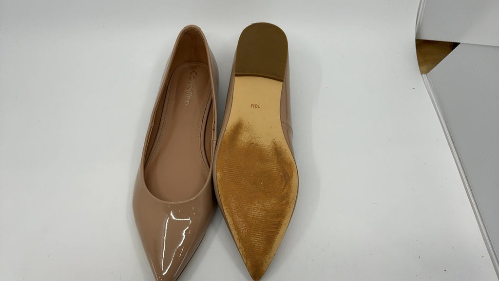 Calvin Klein Women's Kamryn Flat, Light Pink Patent 680, 10