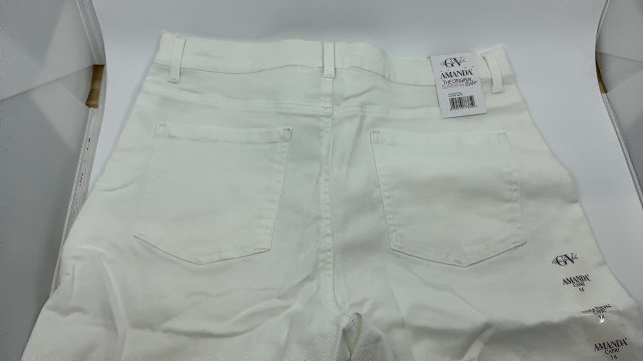 Gloria Vanderbilt Women's Amanda Capri Jean, Vintage White, 12 Regular