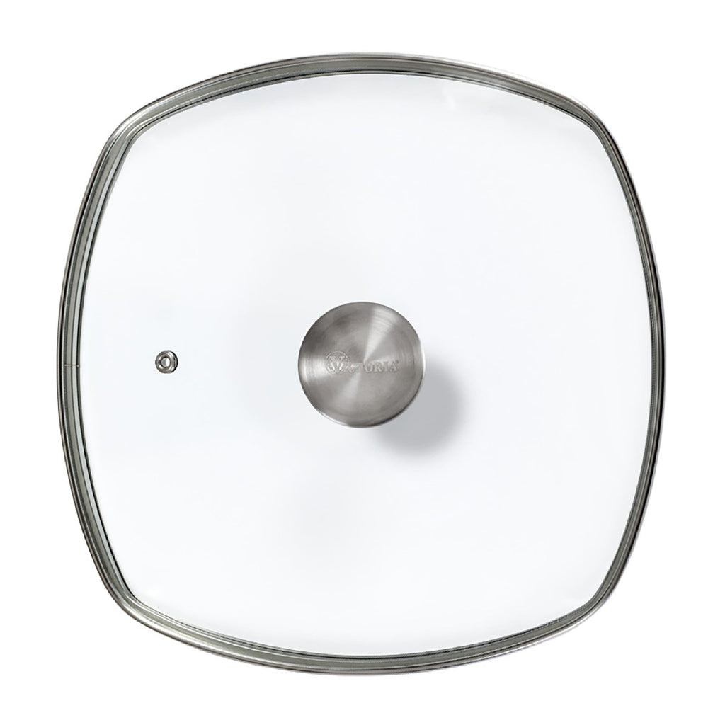 10-Inch Square Skillet Glass Lid, Fits Victoria 9.7-Inch Diameter
