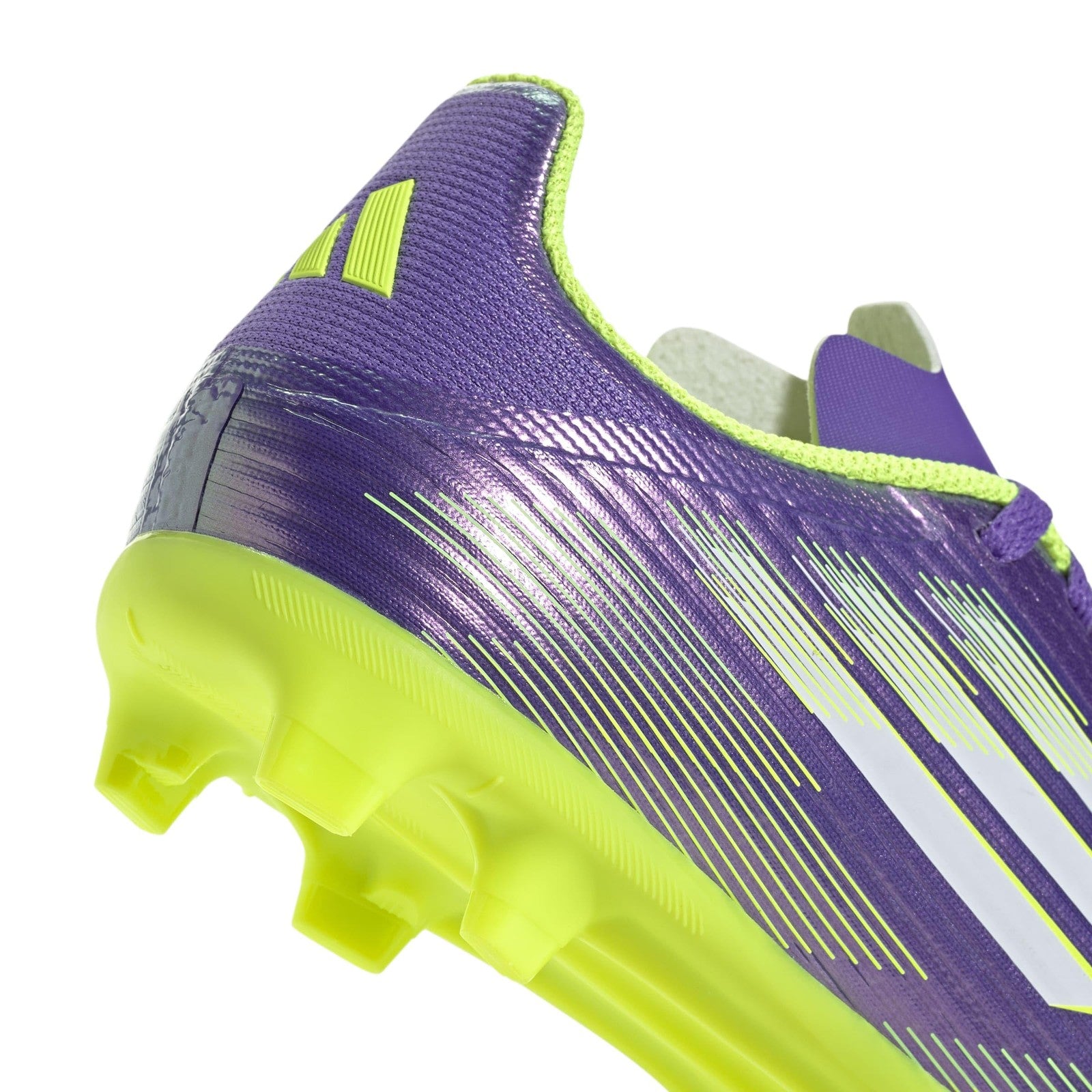 adidas F50 League Firm Ground Soccer Shoes, Purple Rush/White, 6 Big Kid