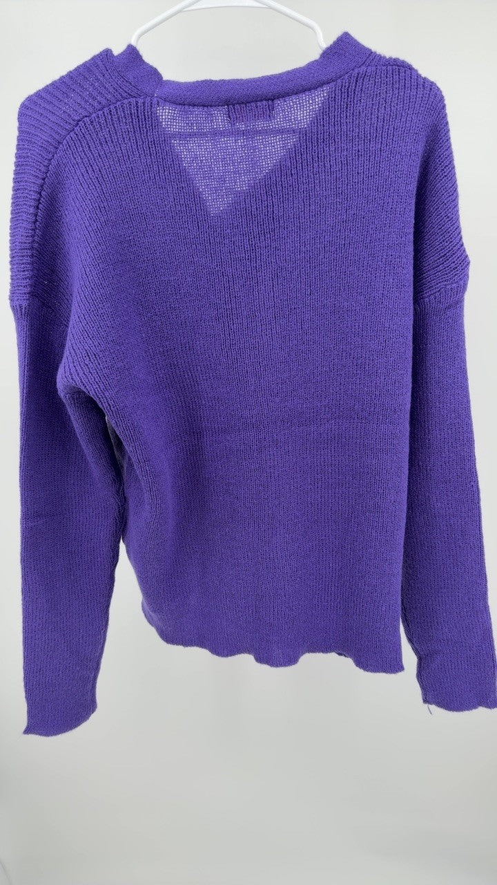 Full Size Button-Front V-Neck Cardigan Plus Size