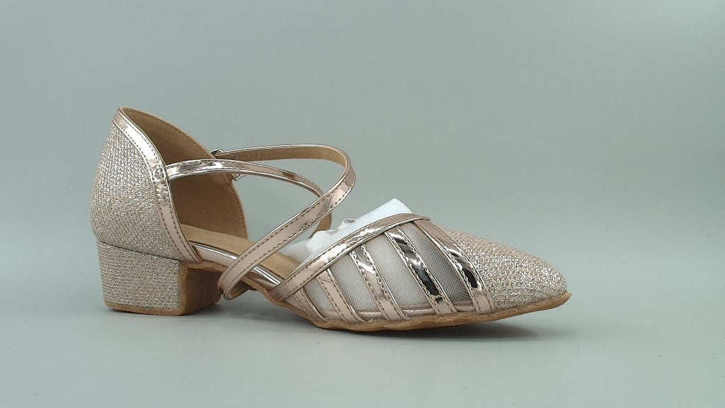 Low Heel Ballroom Dance Shoes Women Latin Salsa Wedding Practice Heels 1.5", 5.5