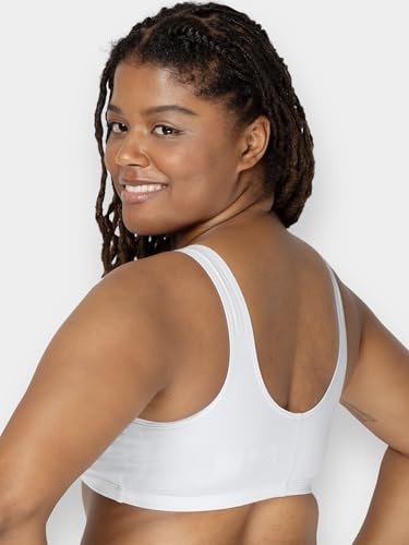 Fruit of the Loom Women's Sports Bra, Front Close, 34, 3-Pack, Multi-Color