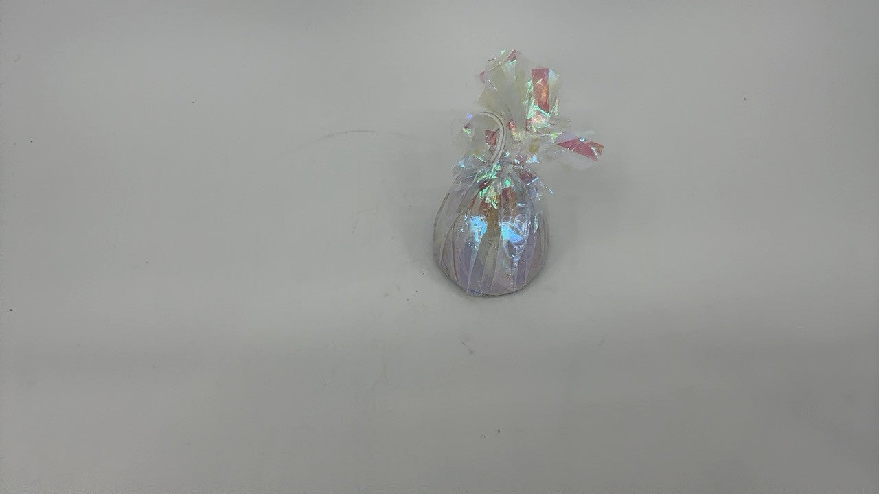 6 Pack Metallic Wrapped Balloon Weights, Opalescent, 6 Oz Centerpieces