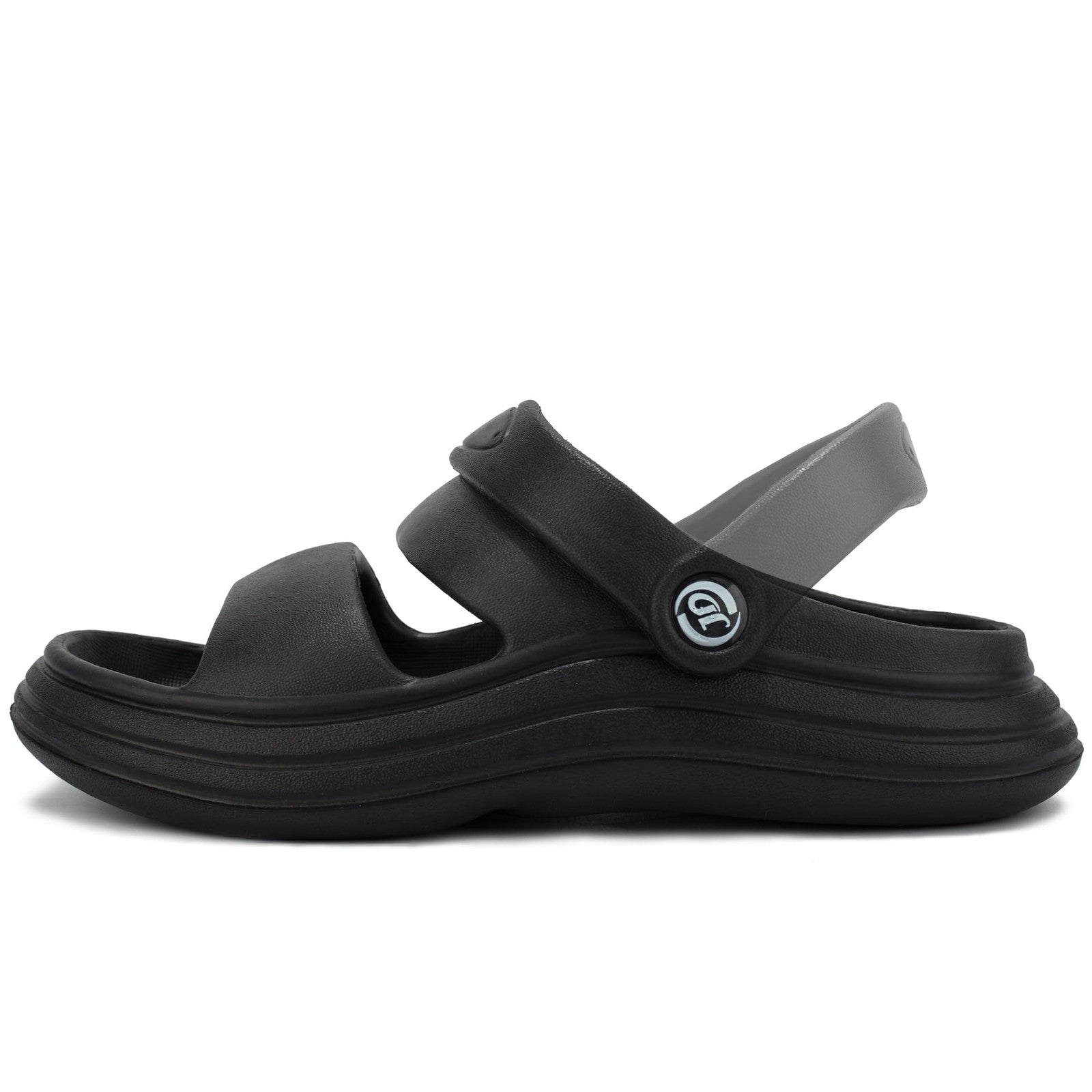 Axcone Kids Comfort Clogs Slippers Boys Girls Slides Shoes, Black-24/25