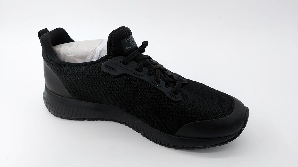 Skechers Women's Squad Sr Work Shoe, Black, Size 9, Slip Resistant